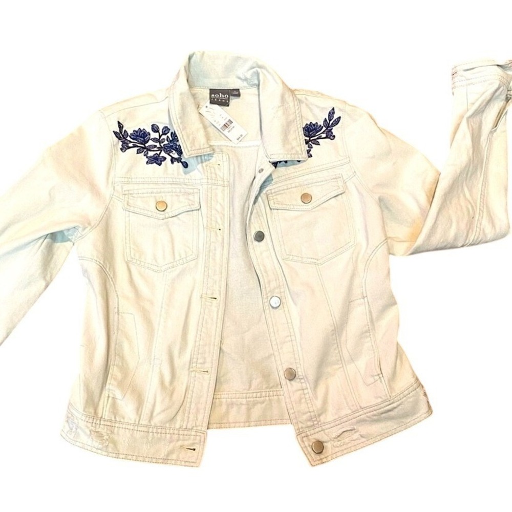 NWT MSRP‎ $70 NY& CO Soho Jeans Floral Jacket Y2K Soft Size M